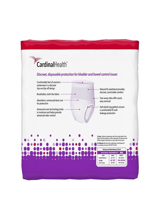 Cardinal Health UWFSM20 Women's Underwear Maximum Absorbency 18 CT Large - Image 2